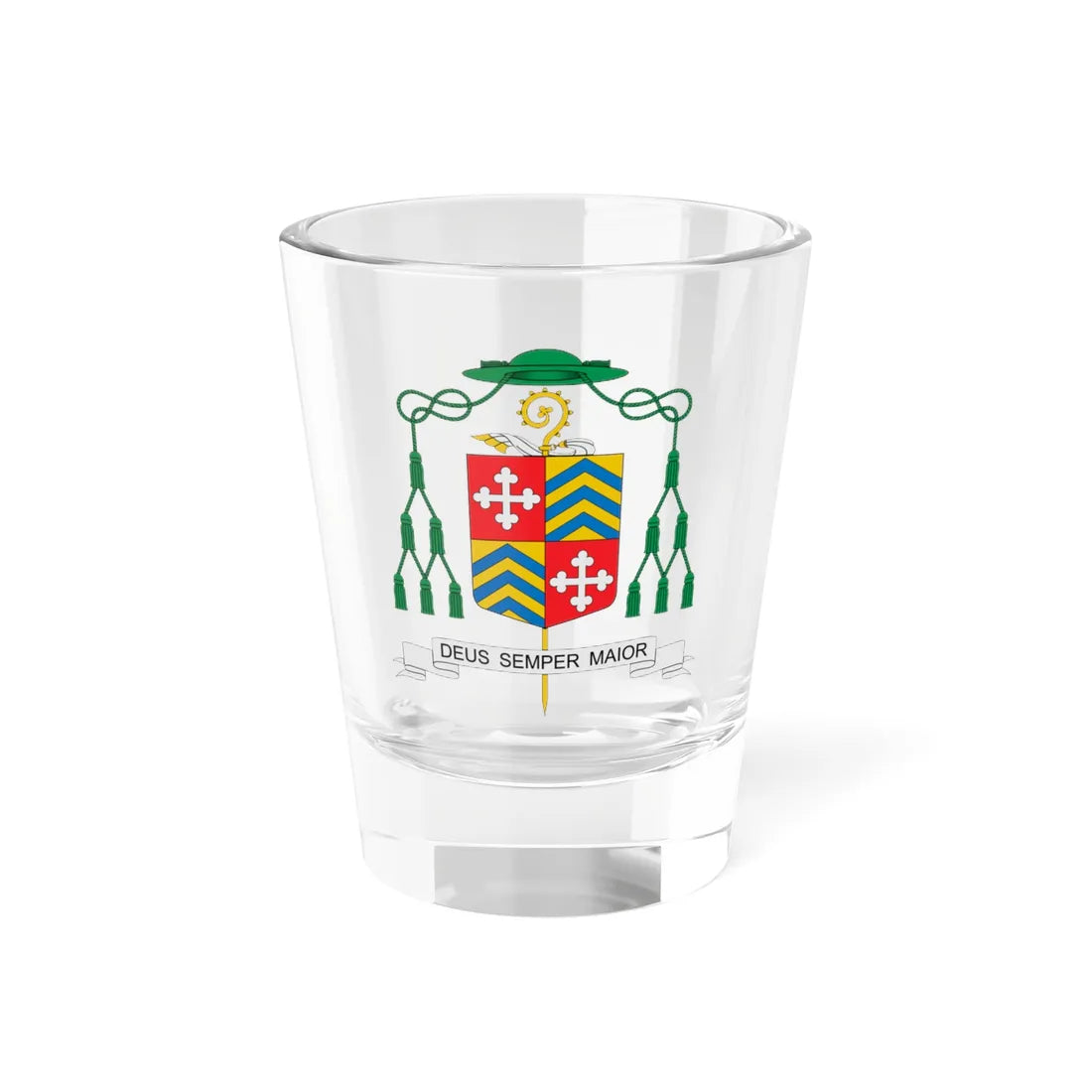 Coat of arms of Jean César Scarcella (Switzerland) (Coat of Arms) Shot Glass 1.5oz 1.5oz - Go Mug Yourself