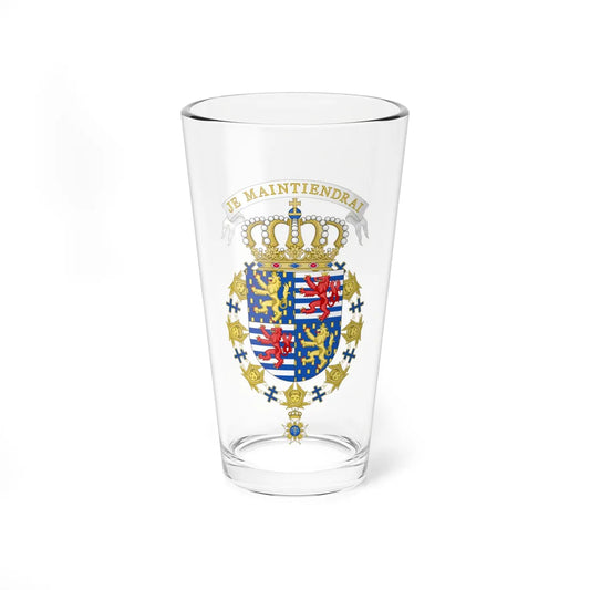 Coat of Arms of Jean de Luxembourg Order of the Seraphim (Luxembourg) (Coat of Arms) Pint Glass 16oz 16oz - Go Mug Yourself