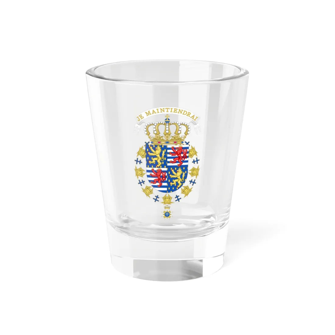 Coat of Arms of Jean de Luxembourg Order of the Seraphim (Luxembourg) (Coat of Arms) Shot Glass 1.5oz 1.5oz - Go Mug Yourself