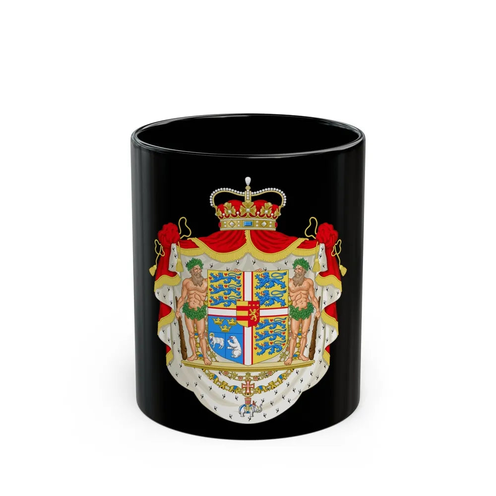 Coat of arms of Joachim, Prince of Denmark - Black Coffee Mug-11oz-Go Mug Yourself