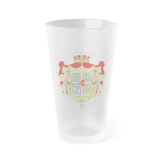 Coat of arms of Joachim, Prince of Denmark - Frosted Pint Glass 16oz 16oz Frosted - Go Mug Yourself