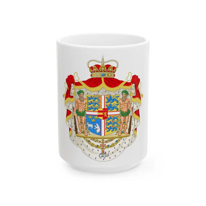 Coat of arms of Joachim, Prince of Denmark - White Coffee Mug-15oz-Go Mug Yourself