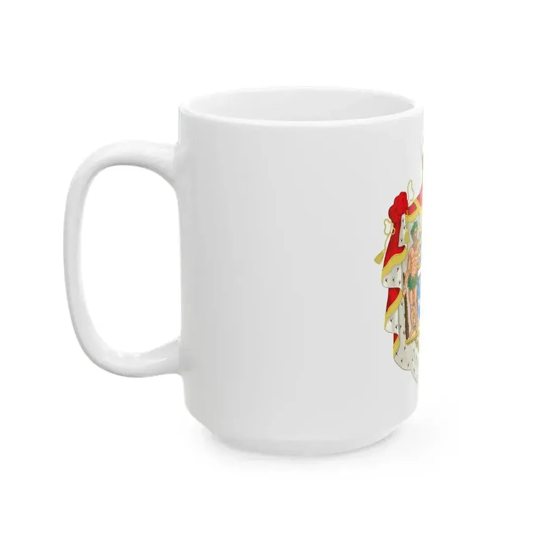 Coat of arms of Joachim, Prince of Denmark - White Coffee Mug - Go Mug Yourself