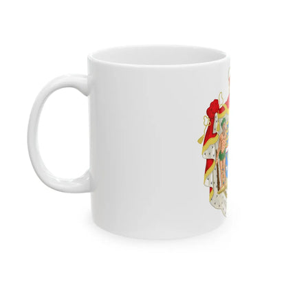 Coat of arms of Joachim, Prince of Denmark - White Coffee Mug-Go Mug Yourself