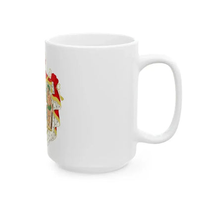 Coat of arms of Joachim, Prince of Denmark - White Coffee Mug - Go Mug Yourself