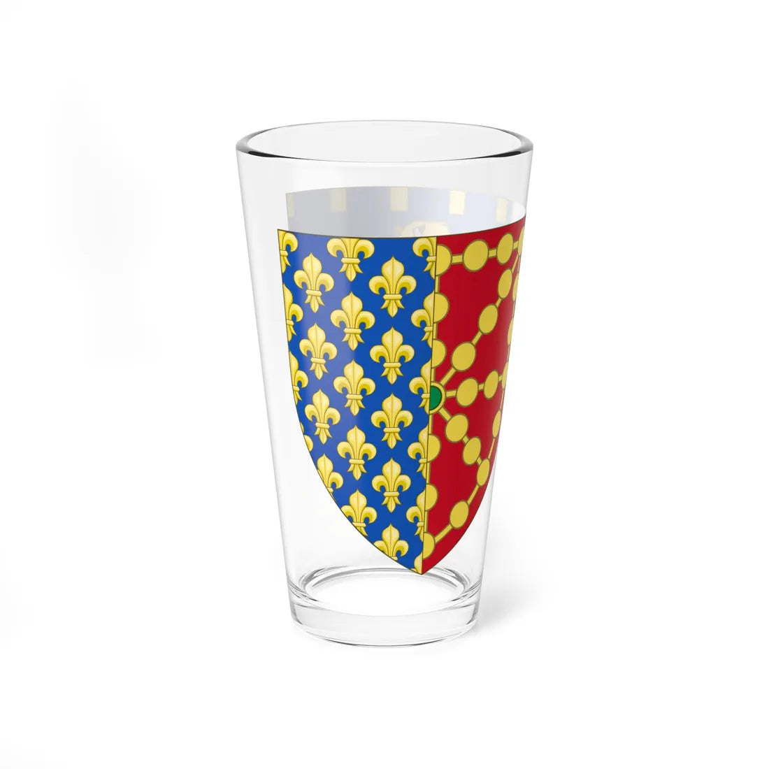 Coat of Arms of Joan II and Blanche of Burgundy as Queens Consort of Navarre (Spain) (Coat of Arms) Pint Glass 16oz - Go Mug Yourself