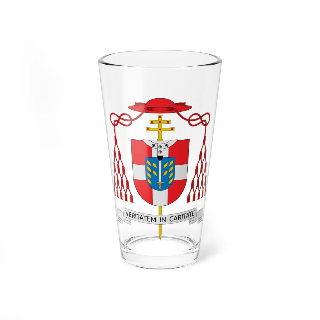 Coat of arms of Johannes Willebrands (Netherlands) (Coat of Arms) Pint Glass 16oz 16oz - Go Mug Yourself