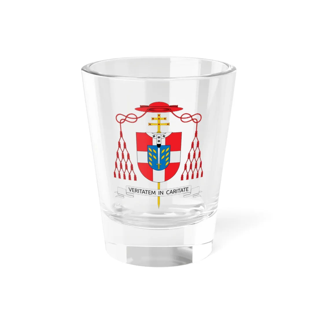 Coat of arms of Johannes Willebrands (Netherlands) (Coat of Arms) Shot Glass 1.5oz 1.5oz - Go Mug Yourself