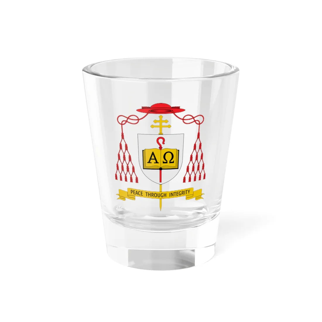 Coat of arms of John Atcherley Dew (New Zealand) (Coat of Arms) Shot Glass 1.5oz 1.5oz - Go Mug Yourself