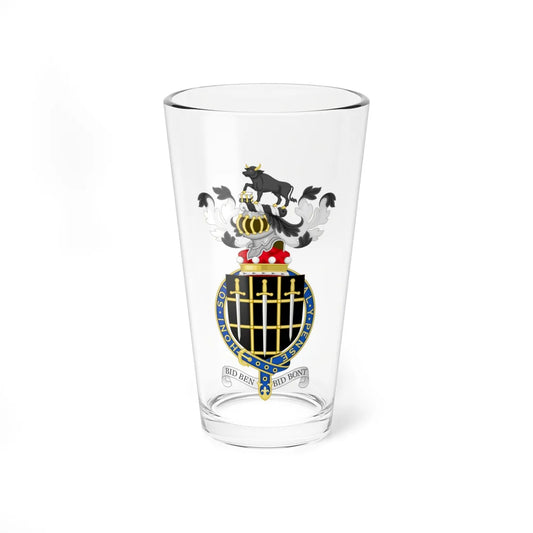 Coat of Arms of John Baron Morris of Aberavon (Spain) (Coat of Arms) Pint Glass 16oz 16oz - Go Mug Yourself