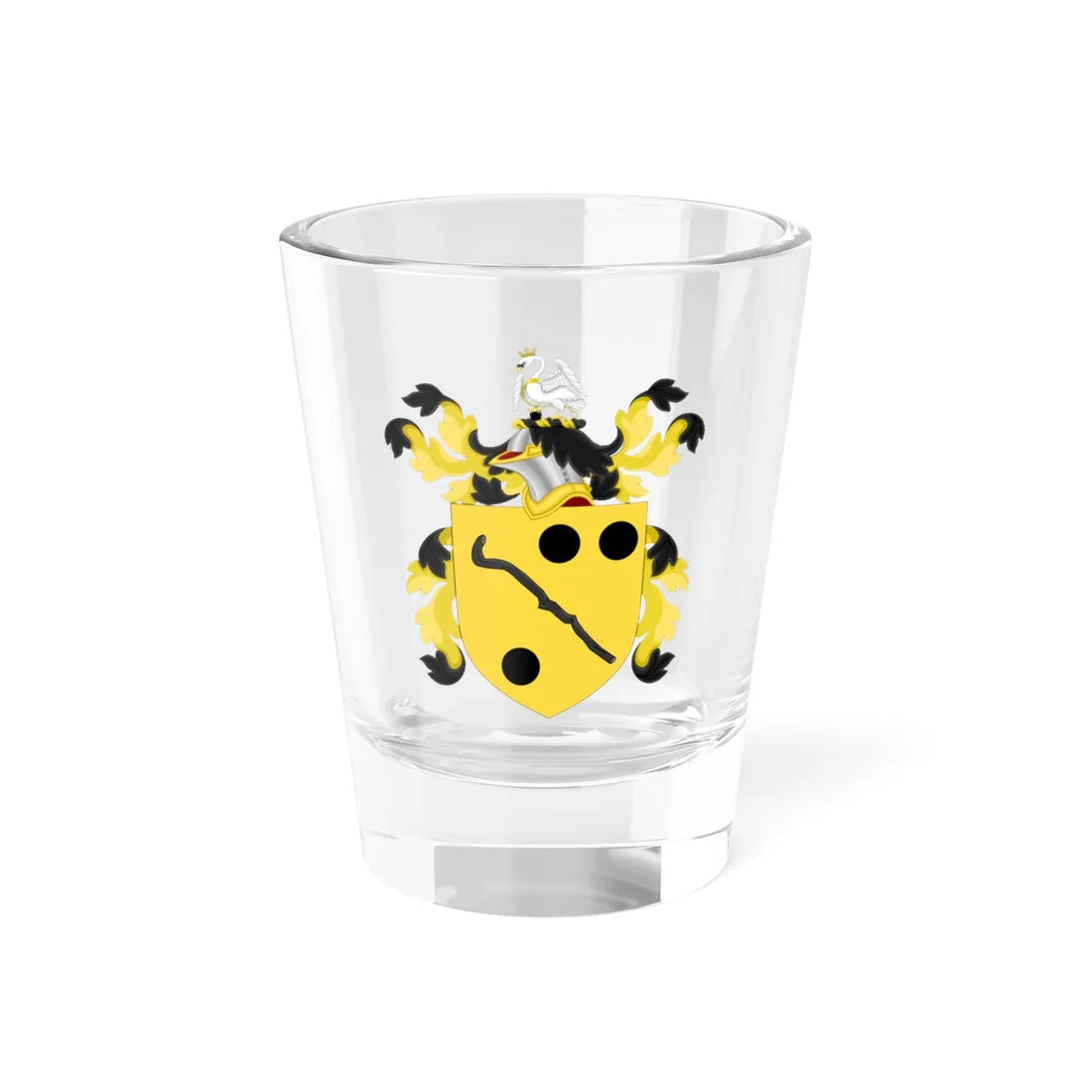 Coat of Arms of John Clarke (United States) (Coat of Arms) Shot Glass 1.5oz 1.5oz - Go Mug Yourself