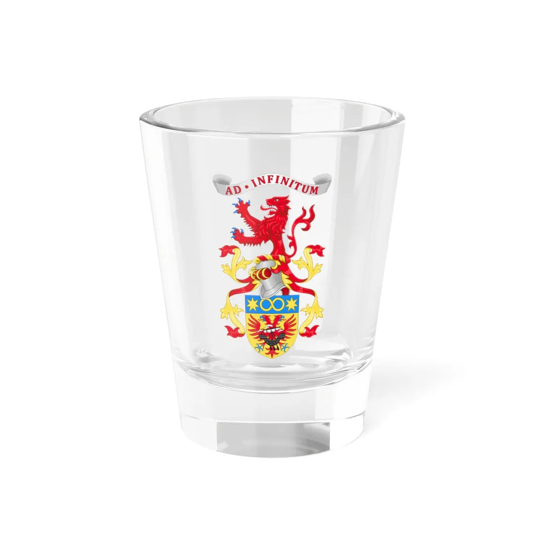 Coat of arms of John Dalgleish Donaldson (Denmark) (Coat of Arms) Shot Glass 1.5oz 1.5oz - Go Mug Yourself
