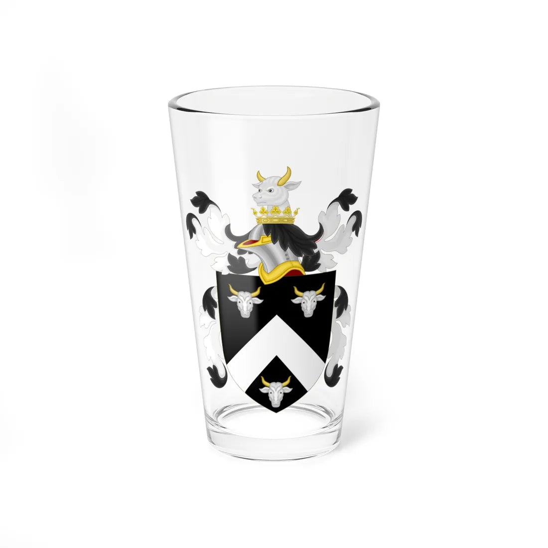 Coat of Arms of John Duncan Bulkeley (United States) (Coat of Arms) Pint Glass 16oz 16oz - Go Mug Yourself