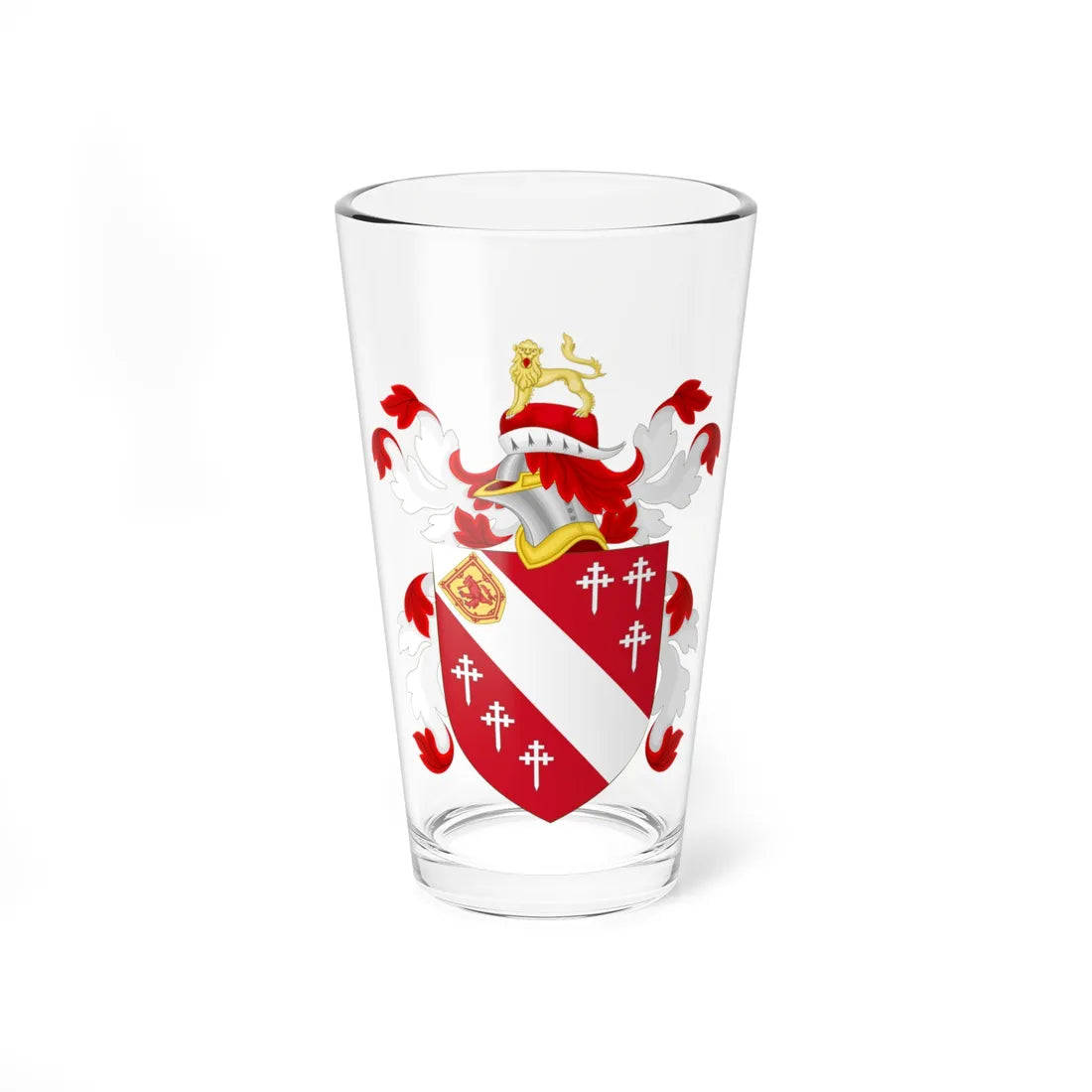 Coat of Arms of John Eager Howard (United States) (Coat of Arms) Pint Glass 16oz 16oz - Go Mug Yourself