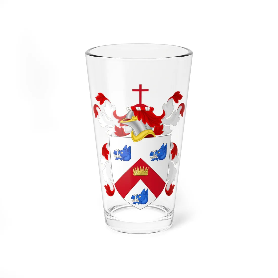 Coat of Arms of John Joseph Abercrombie (United States) (Coat of Arms) Pint Glass 16oz 16oz - Go Mug Yourself