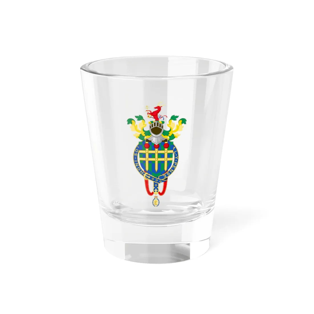 Coat of Arms of John Major (Spain) (Coat of Arms) Shot Glass 1.5oz 1.5oz - Go Mug Yourself