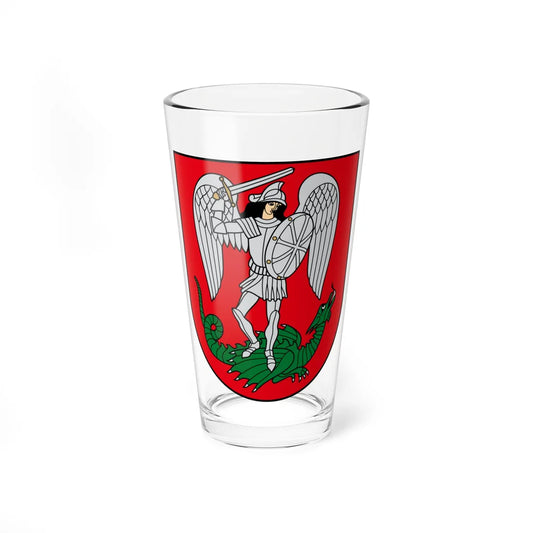 Coat of arms of Joniskis (Lithuania) (Coat of Arms) Pint Glass 16oz 16oz - Go Mug Yourself