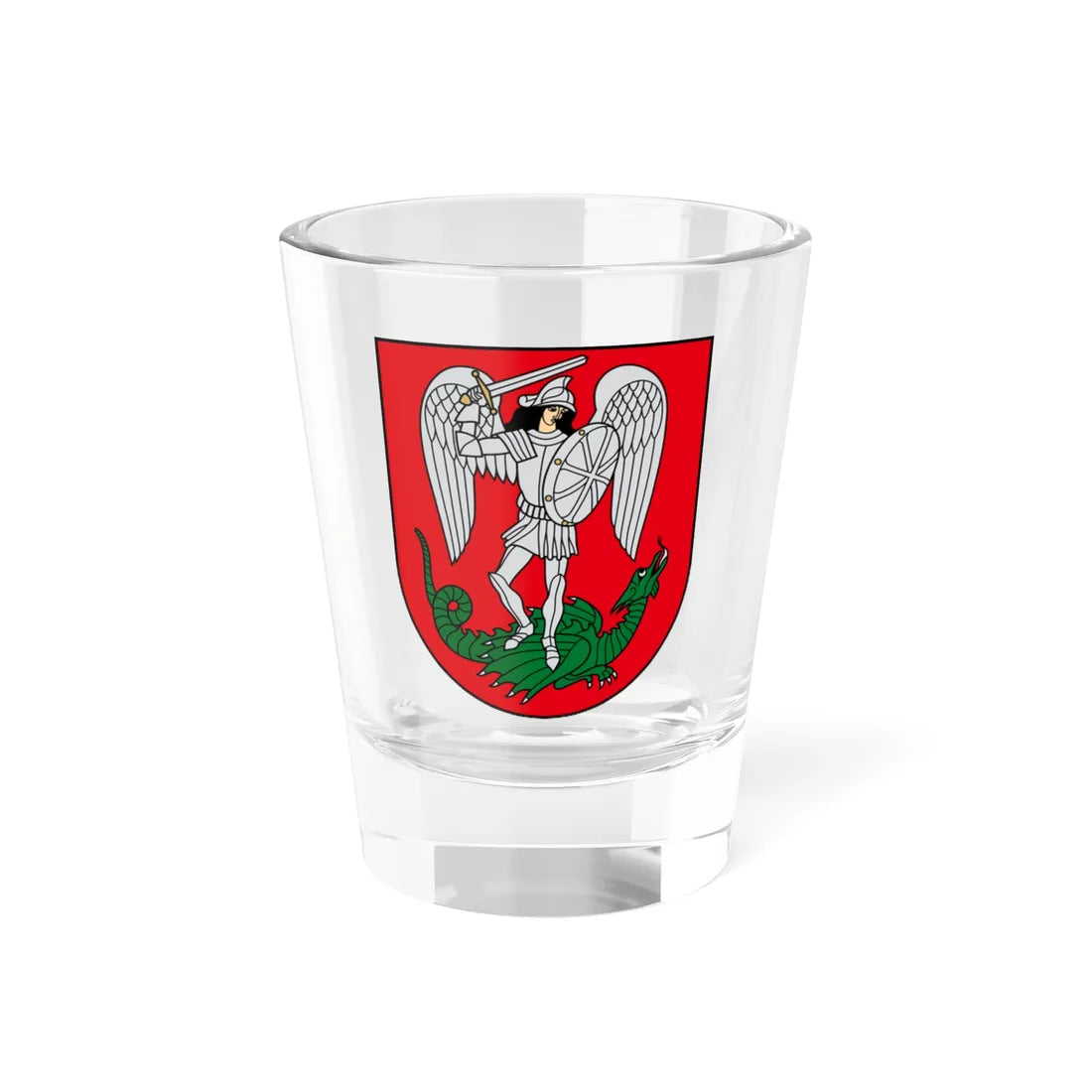 Coat of arms of Joniskis (Lithuania) (Coat of Arms) Shot Glass 1.5oz 1.5oz - Go Mug Yourself