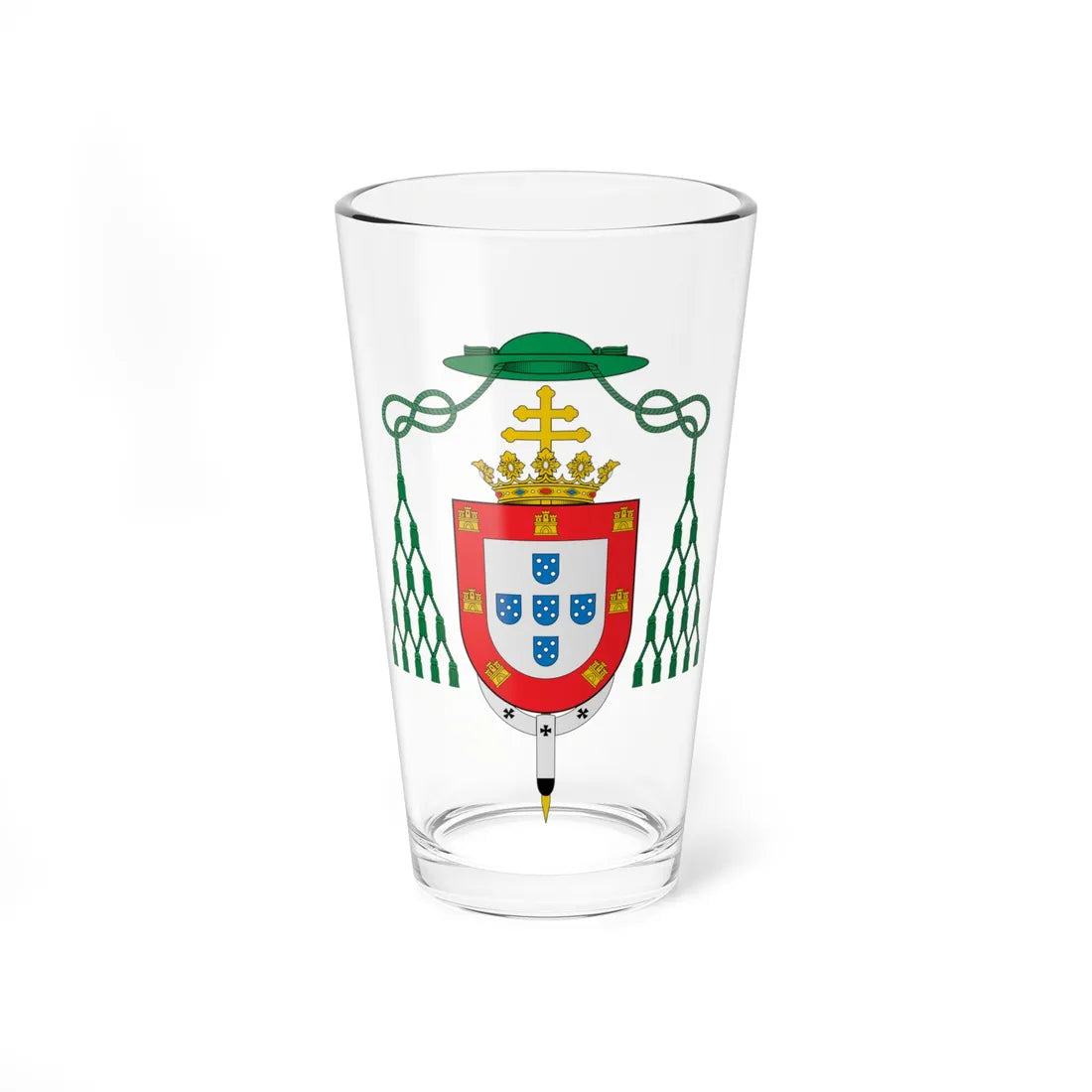 Coat of arms of José de Bragança Gaspar de Bragança (Portugal) (Coat of Arms) Pint Glass 16oz 16oz - Go Mug Yourself