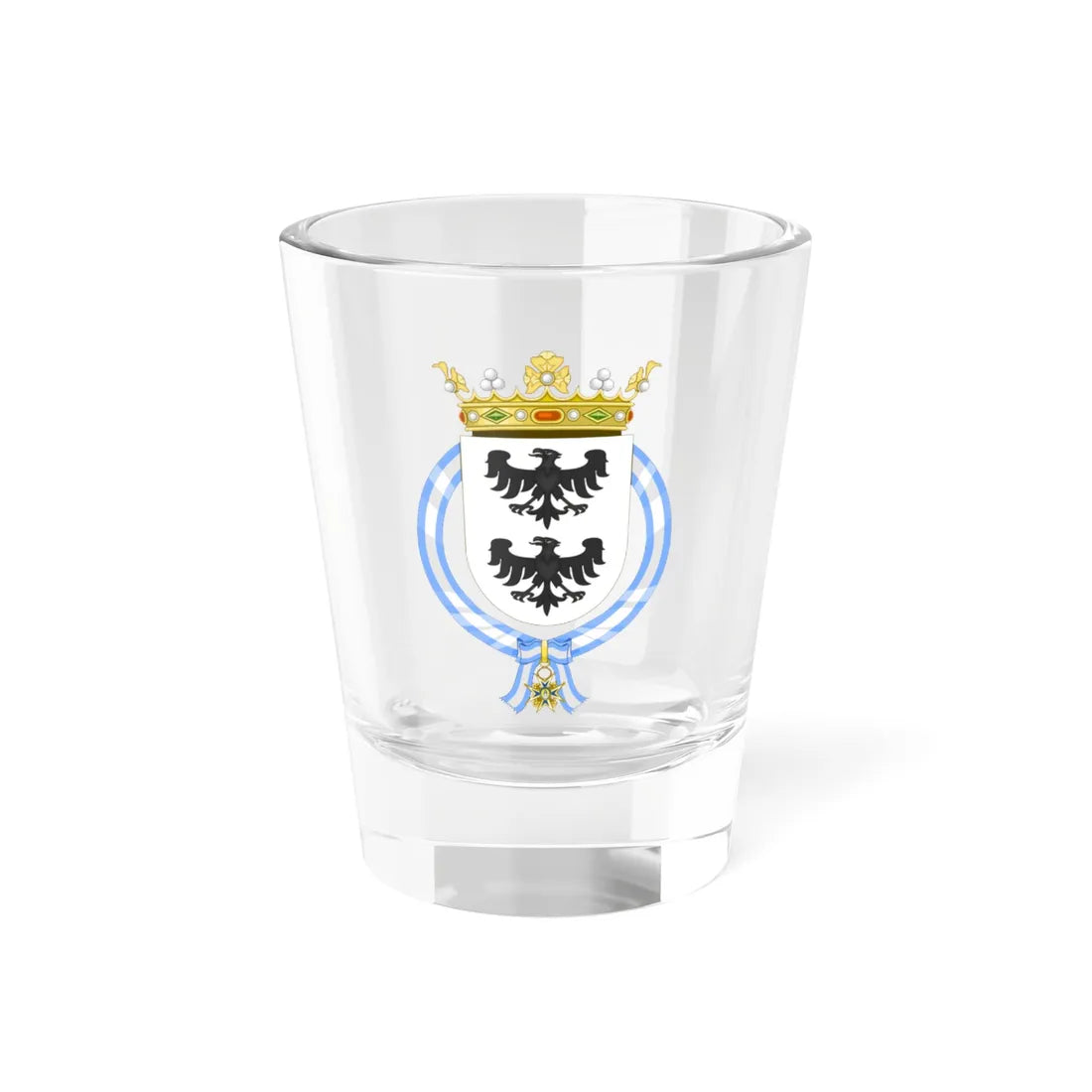 Coat of Arms of José Toribio Marquis of Larraín (Chile) (Coat of Arms) Shot Glass 1.5oz 1.5oz - Go Mug Yourself