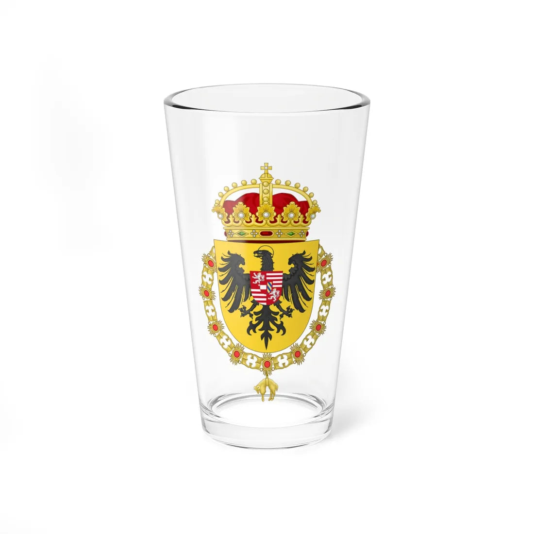 Coat of Arms of Joseph I as King of the Romans (Austria) (Coat of Arms) Pint Glass 16oz 16oz - Go Mug Yourself