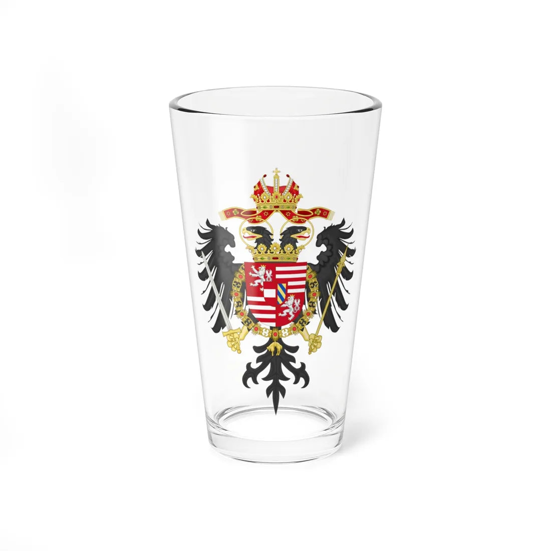 Coat of Arms of Joseph I Holy Roman Emperor (Austria) (Coat of Arms) Pint Glass 16oz 16oz - Go Mug Yourself