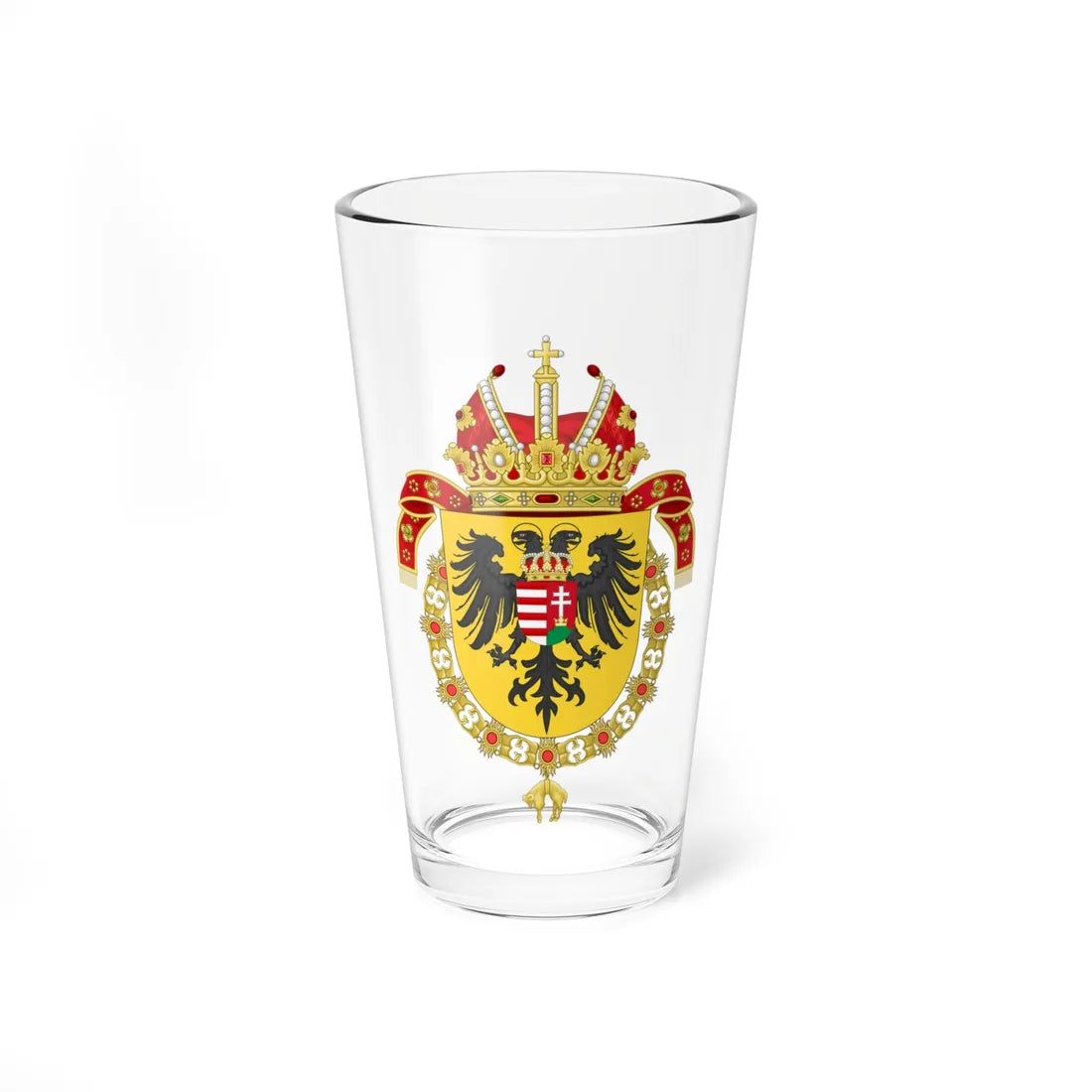 Coat of Arms of Joseph I Holy Roman Emperor-Or shield variant (Austria) (Coat of Arms) Pint Glass 16oz 16oz - Go Mug Yourself