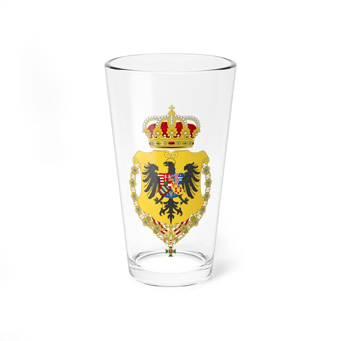 Coat of arms of Joseph II as King of the Romans (Austria) (Coat of Arms) Pint Glass 16oz 16oz - Go Mug Yourself