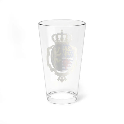 Coat of arms of Joséphine Charlotte of Luxembourg Order of Isabella the Catholic (Luxembourg) (Coat of Arms) Pint Glass 16oz - Go Mug Yourself