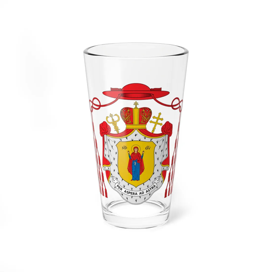 Coat of arms of Josyf Slipyj (Ukraine) (Coat of Arms) Pint Glass 16oz 16oz - Go Mug Yourself
