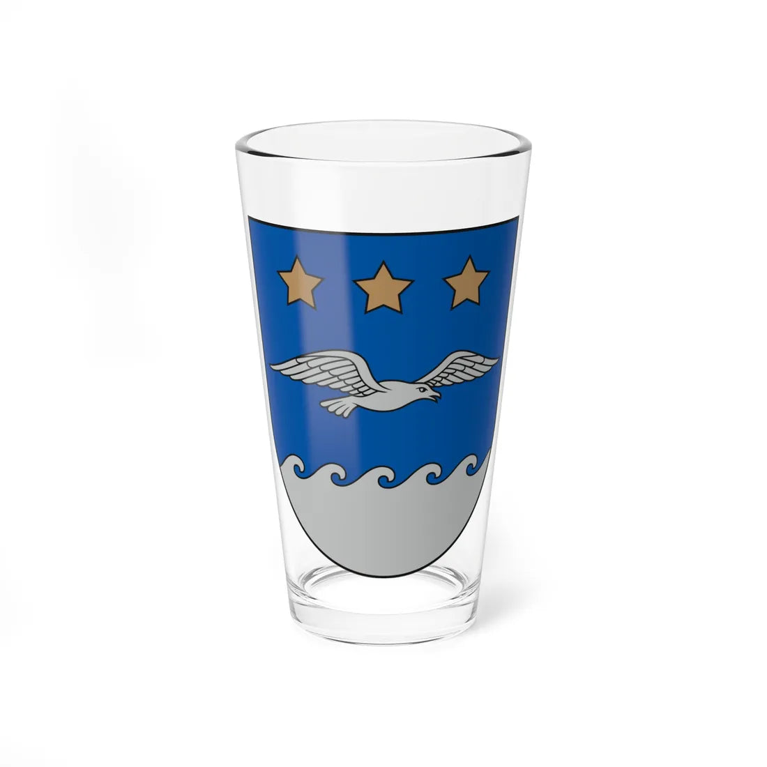 Coat of Arms of Jūrmala (Latvia) (Coat of Arms) Pint Glass 16oz 16oz - Go Mug Yourself