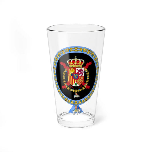 Coat of Arms of Juan Carlos I of Spain Order of the Elephant Variant (Denmark) (Coat of Arms) Pint Glass 16oz 16oz - Go Mug Yourself