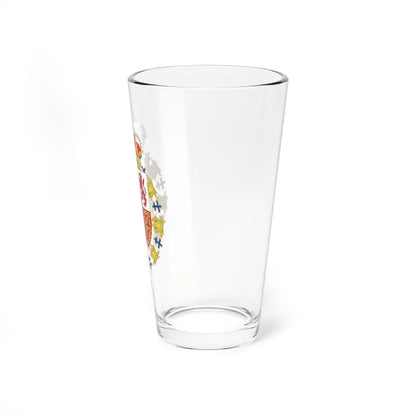 Coat of Arms of Juan Carlos I of Spain Order of the Seraphim (Sweden) (Coat of Arms) Pint Glass 16oz - Go Mug Yourself