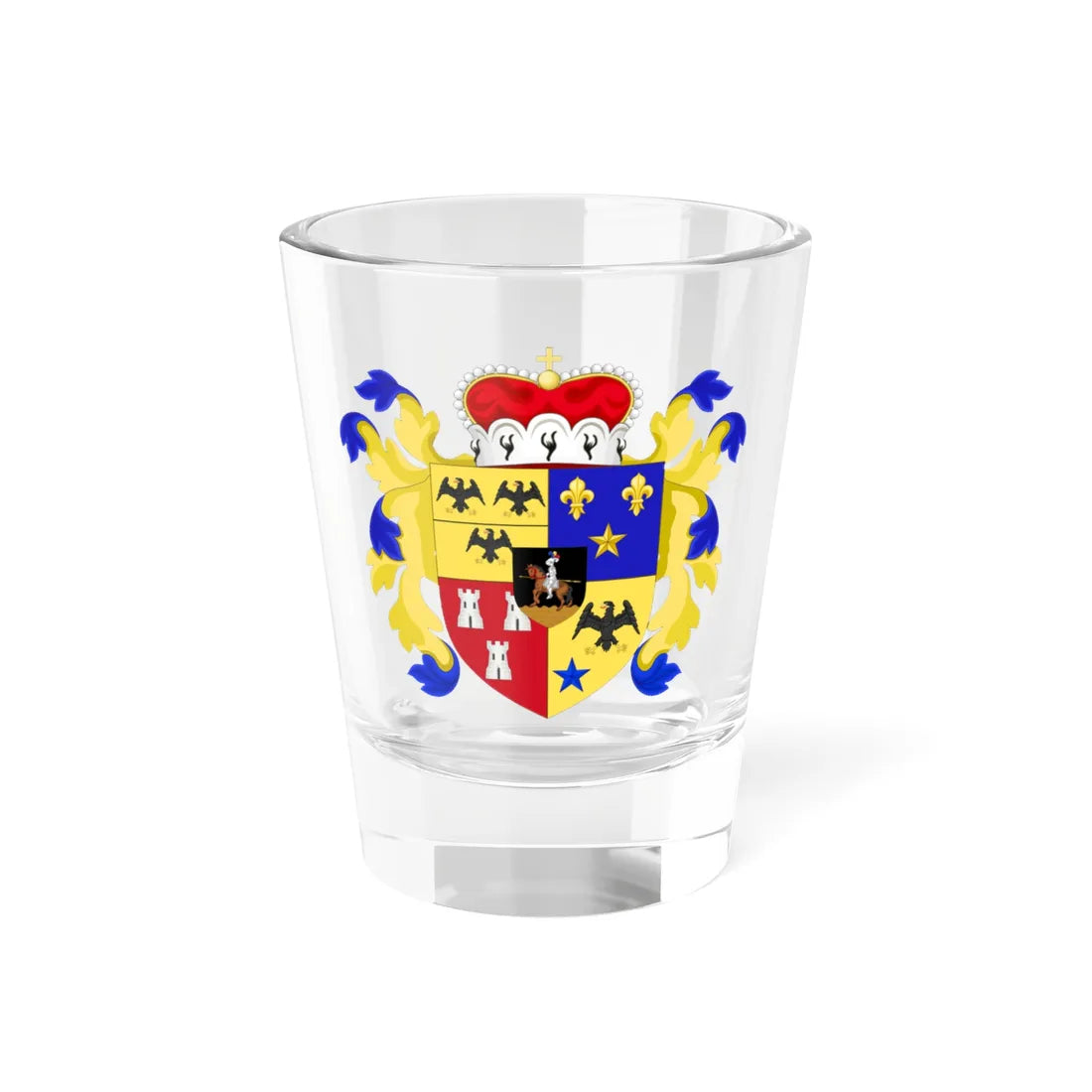 Coat of Arms of Juan María Vicencio de Ripperdá (Costa Rica) (Coat of Arms) Shot Glass 1.5oz 1.5oz - Go Mug Yourself