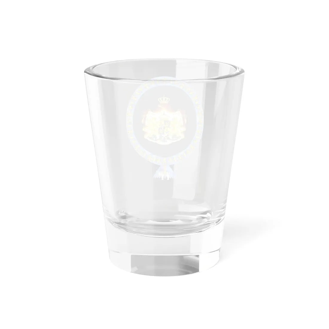 Coat of Arms of Juliana of the Netherlands Order of the Elephant Variant (Denmark) (Coat of Arms) Shot Glass 1.5oz - Go Mug Yourself