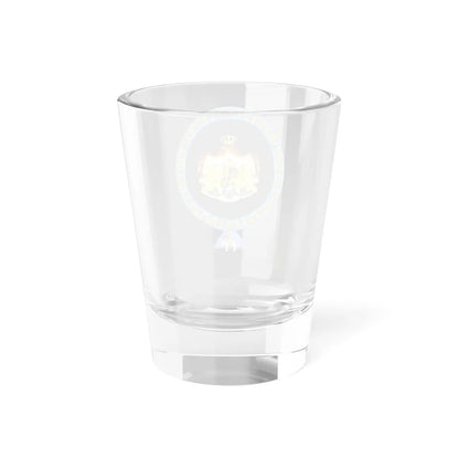 Coat of Arms of Juliana of the Netherlands Order of the Elephant Variant (Denmark) (Coat of Arms) Shot Glass 1.5oz - Go Mug Yourself
