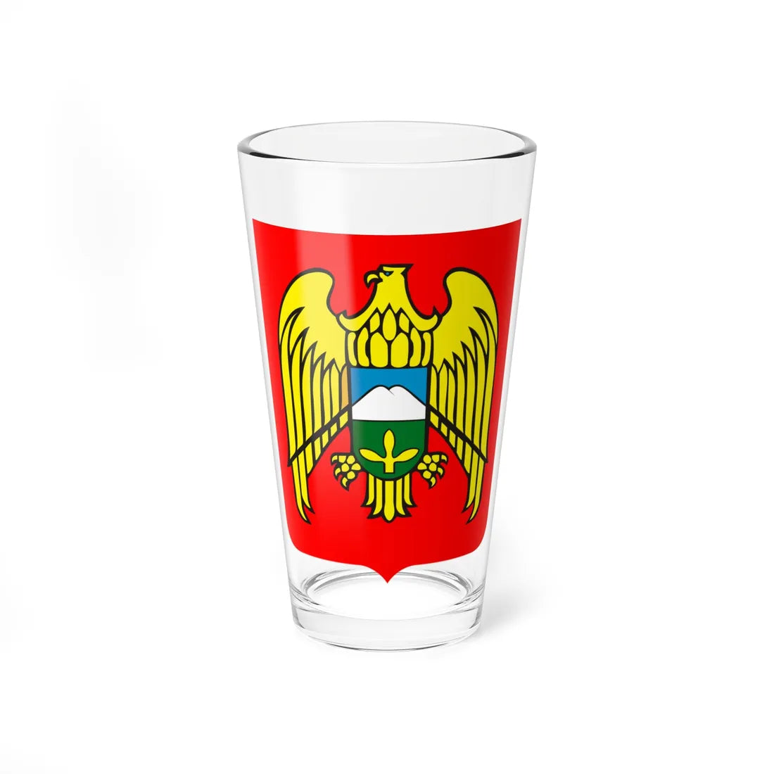 Coat of Arms of Kabardino-Balkaria (Russia) (Coat of Arms) Pint Glass 16oz 16oz - Go Mug Yourself