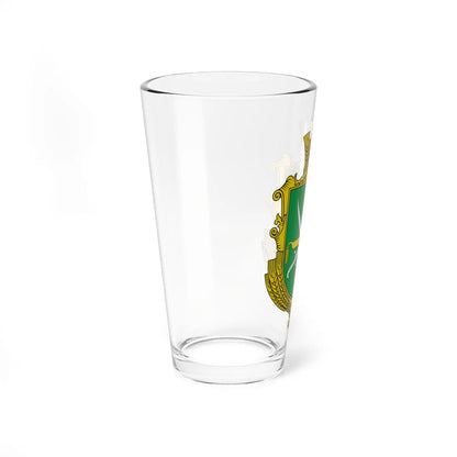 Coat of arms of Kabatnia Vinnytsia Raion (Ukraine) (Coat of Arms) Pint Glass 16oz - Go Mug Yourself