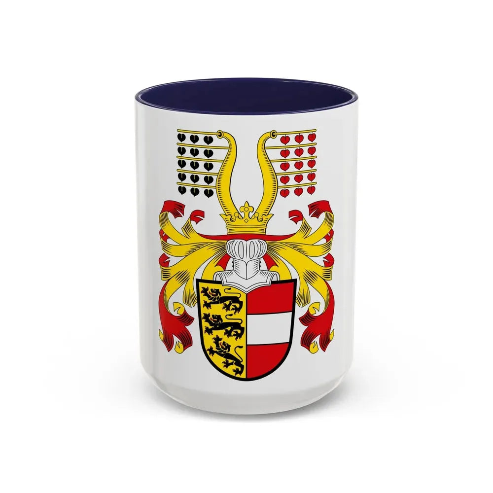 Coat of Arms of Kaernten Austria - Accent Coffee Mug 15oz Navy - Go Mug Yourself