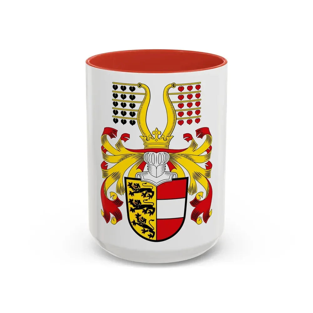 Coat of Arms of Kaernten Austria - Accent Coffee Mug 15oz Red - Go Mug Yourself