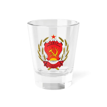 Coat of arms of Kalmyk ASSR (Russia) (Coat of Arms) Shot Glass 1.5oz 1.5oz - Go Mug Yourself