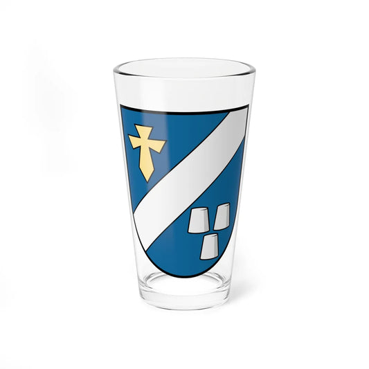 Coat of Arms of Kalush raion (Ukraine) (Coat of Arms) Pint Glass 16oz 16oz - Go Mug Yourself