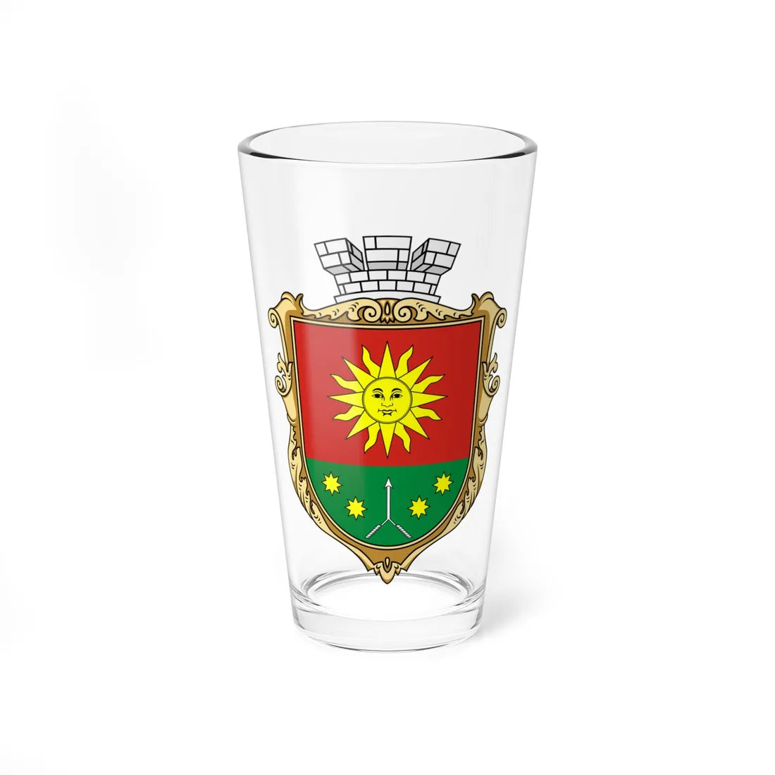 Coat of arms of Kalynivka (Ukraine) (Coat of Arms) Pint Glass 16oz 16oz - Go Mug Yourself