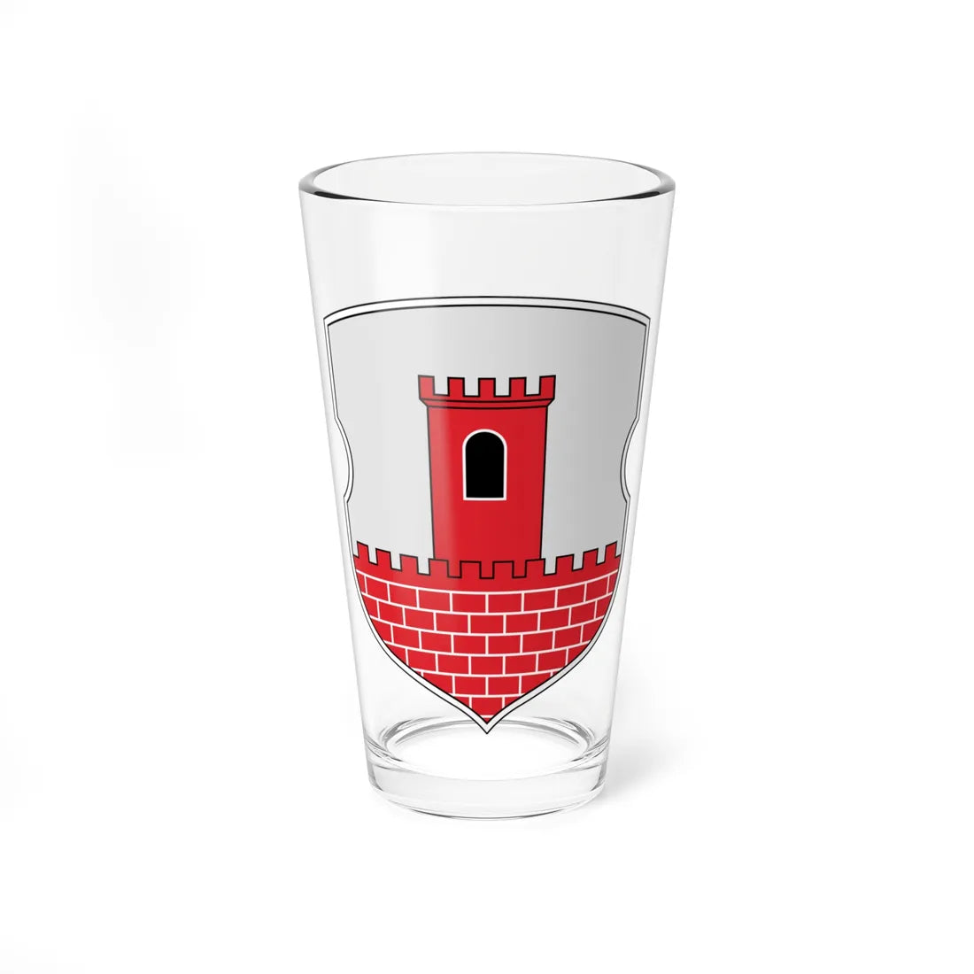 Coat of Arms of Kamianiec Belarus (Belarus) (Coat of Arms) Pint Glass 16oz 16oz - Go Mug Yourself
