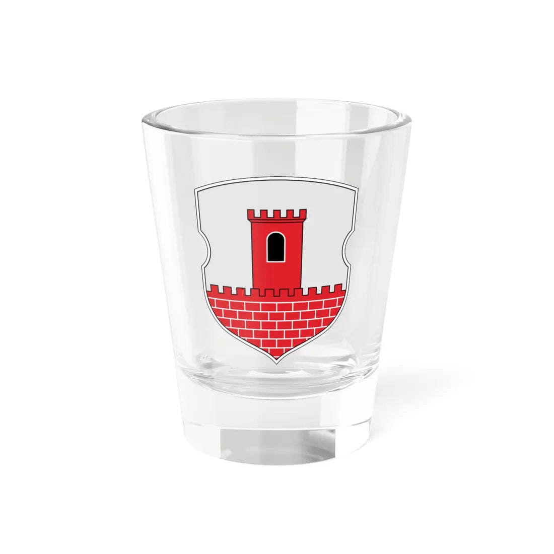 Coat of Arms of Kamianiec Belarus (Belarus) (Coat of Arms) Shot Glass 1.5oz 1.5oz - Go Mug Yourself