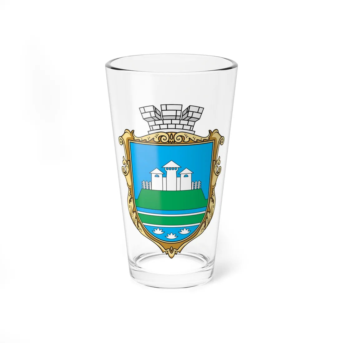 Coat of arms of Kamin-Kashyrskyi (Ukraine) (Coat of Arms) Pint Glass 16oz 16oz - Go Mug Yourself