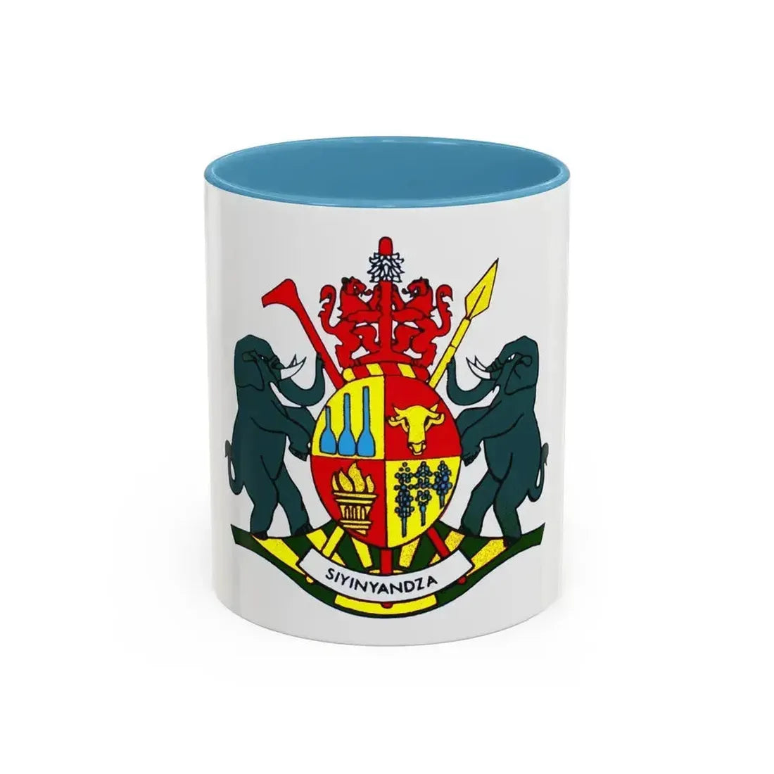 Coat of arms of KaNgwane - Accent Coffee Mug 11oz Light Blue - Go Mug Yourself
