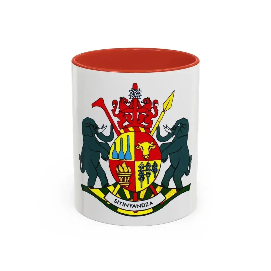 Coat of arms of KaNgwane - Accent Coffee Mug 11oz Red - Go Mug Yourself