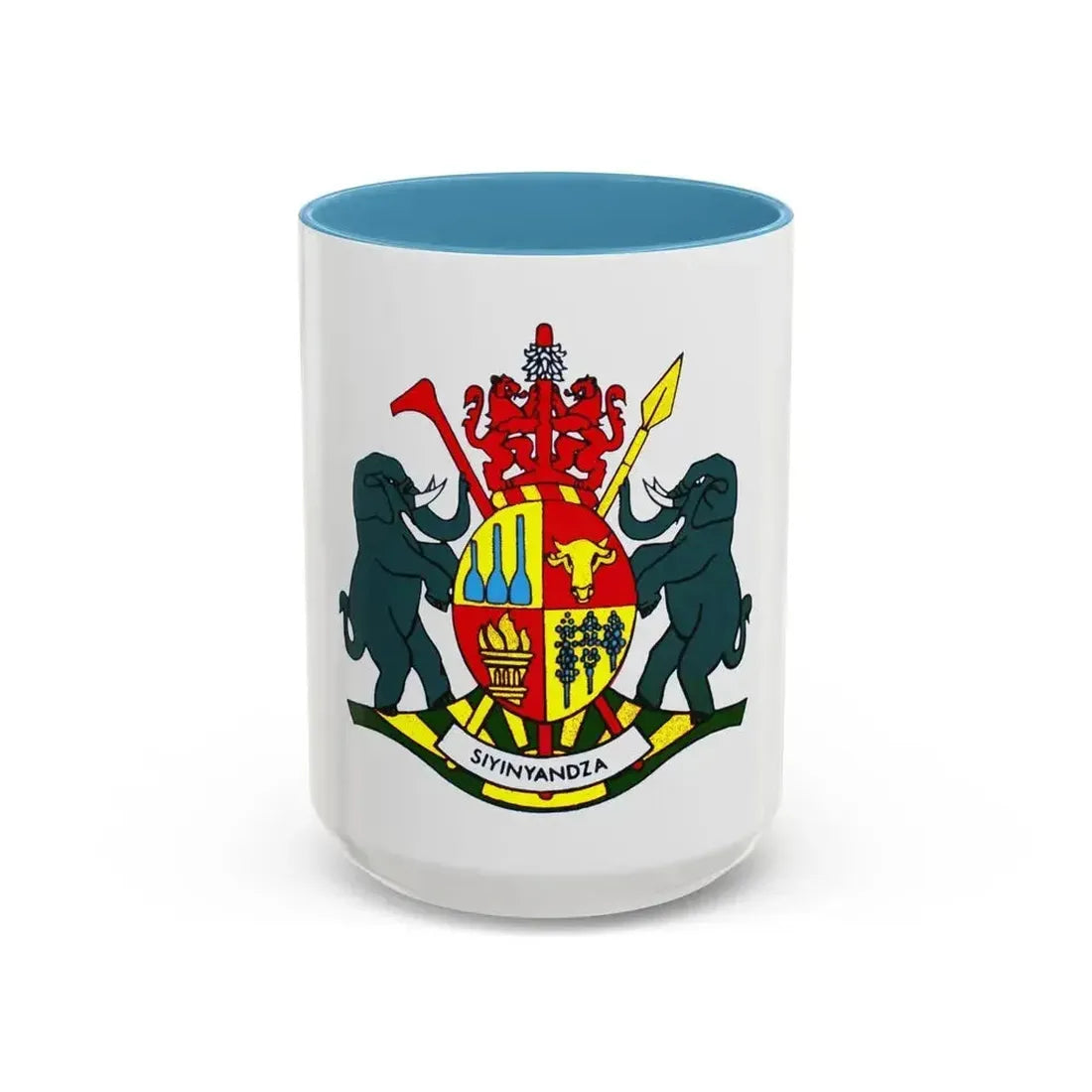 Coat of arms of KaNgwane - Accent Coffee Mug 15oz Light Blue - Go Mug Yourself