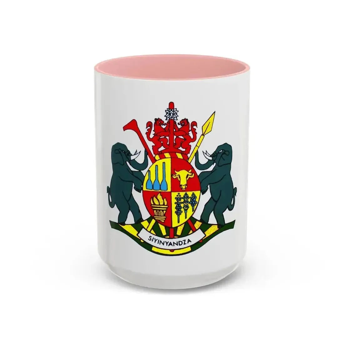 Coat of arms of KaNgwane - Accent Coffee Mug 15oz Pink - Go Mug Yourself